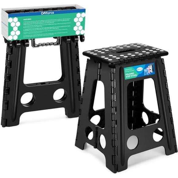 Folding Step Stool 17.5 Inch Foldable Step Stools for Adults & Kids, 400lbs - Picture 1 of 8